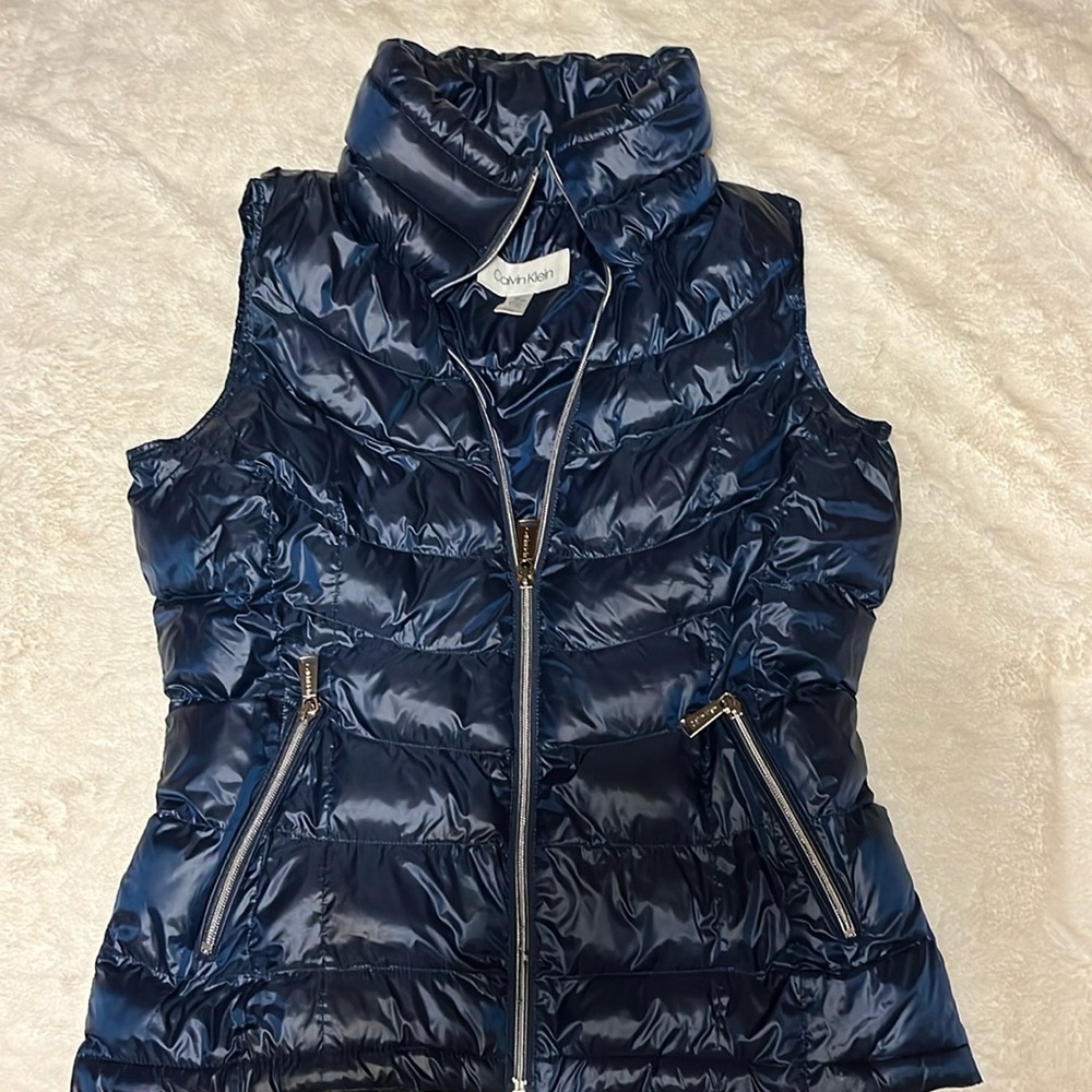 Navy puffy vest, Calvin Klein size XS